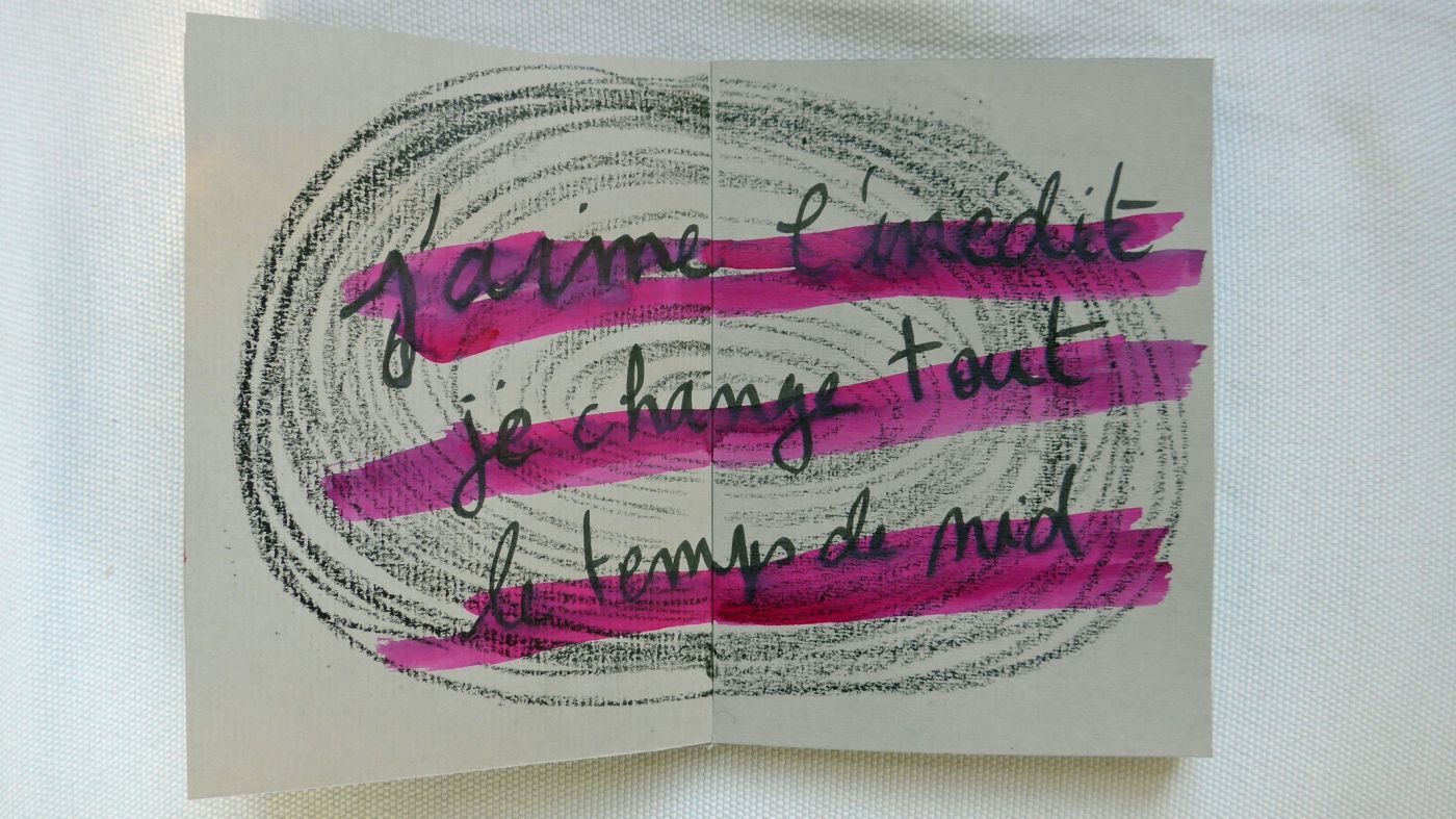 7. Boum! Boum ! by Noëlle Pujol, extract with preparatory drawing, 2020 