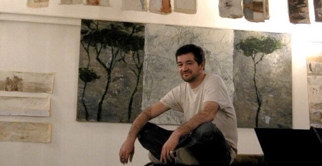 Raphaël Thierry dans son atelier à la Villa Médicis (2006)